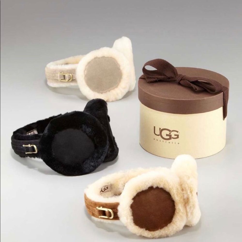 Ugg Sheepskin Genuine Suede Leather earmuffs